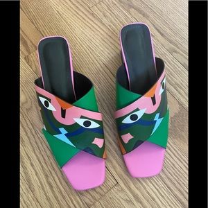 Fun pop art mules!